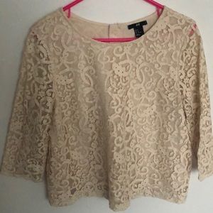 Lace Shirt with Button up back